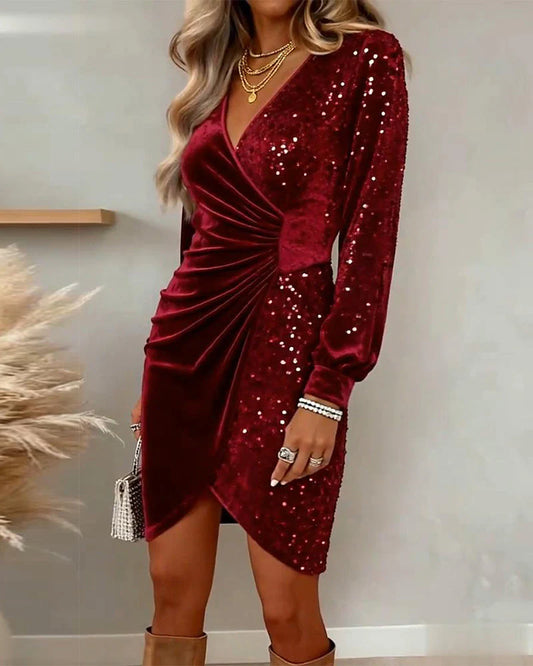 Carol |Vestido Midi Navideño con Escote en V