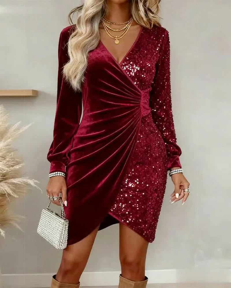 Carol |Vestido Midi Navideño con Escote en V
